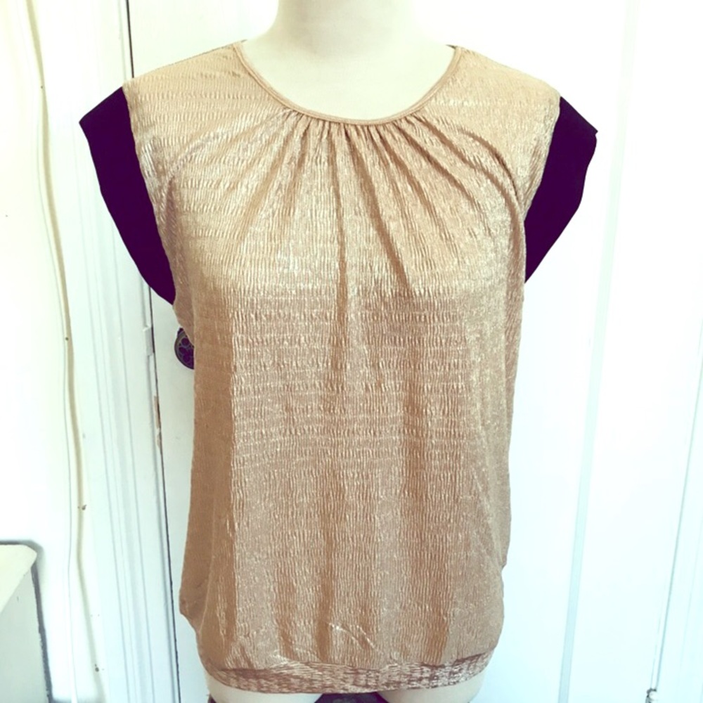 Sugarlips Iridescent White Gold Blouse